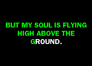 BUT MY SOUL IS FLYING

HIGH ABOVE THE
GROUND.