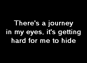 There's a journey

in my eyes. it's getting
hard for me to hide