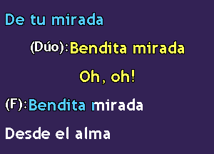 De tu mirada

(Dl'I0)IBendita mirada
Oh, oh!

(F)IBendita mirada

Desde el alma