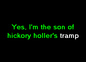 Yes, I'm the son of

hickory holler's tramp