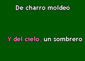 De charro molde6

..Y del cielo, un sombrero