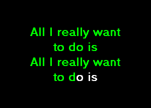 All I really want
to do is

All I really want
to do is