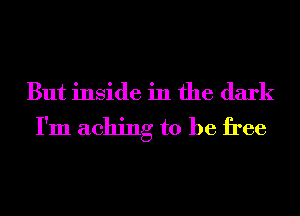 But inside in the dark
I'm aching to be free