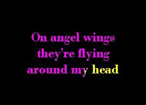 On angel wings
they're flying

around my head

g