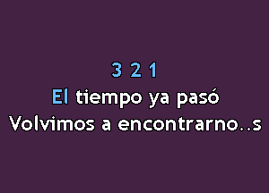 321

El tiempo ya pas6
Volvimos a encontrarno..s