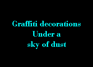 Craiiiii decorations

Under a
slqr of dust