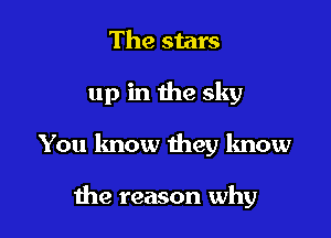 The stars

up in 1119 sky

You know they know

me reason why