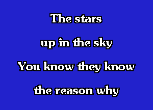 The stars

up in 1119 sky

You know they know

me reason why