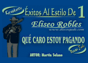 (WWEXROS Al Estilo De 1
Eliseo 39 1652.3?

QUE mo ESTOY memo

10k er3 Sling