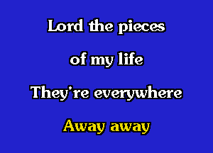 Lord the pieces

of my life

They're everywhere

Away away