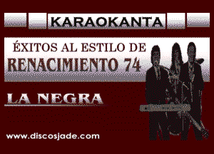 Ml KARAQKANIA M -
EXITOS AL ESTILO DE

REMCIMIENTOM

I A WEGRA

www.discasjo . e.tam