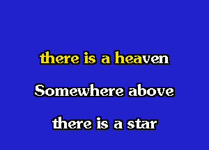 there is a heaven

Somewhere above

there is a star