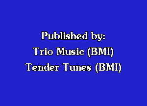 Published byz
Trio Music (BM!)

Te nder Tunes (BMI)