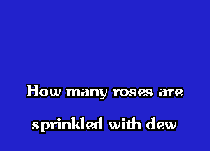 How many roses are

sprinkled with dew