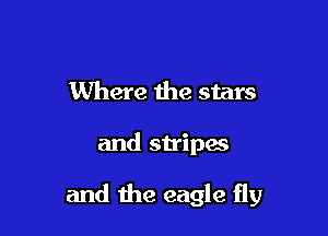 Where the stars

and stripes

and the eagle fly