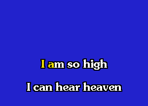 I am so high

I can hear heaven