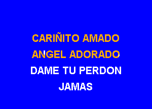 CARINITO AMADO
ANGEL ADORADO

DAME TU PERDON
JAMAS