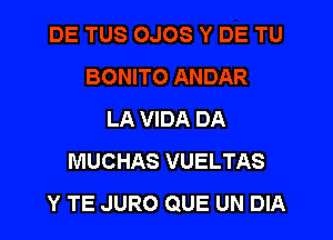 LA VIDA DA

MUCHAS VUELTAS
Y TE JURO QUE UN DIA