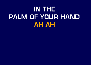 IN THE
PALM OF YOUR HAND
AH AH