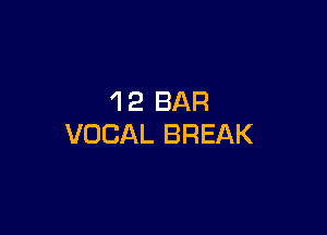 12 BAR

VOCAL BREAK