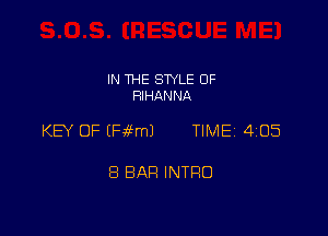 IN THE SWLE OF
HIHANNA

KEY OF EF9gEmJ TIME 4105

8 BAR INTRO