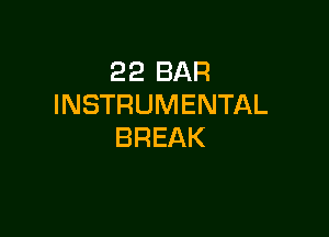 22 BAR
INSTRUMENTAL

BREAK