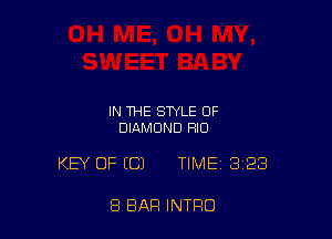 IN THE STYLE OF
DIAMOND RIO

KEY OFICJ TIME 3128

8 BAR INTRO