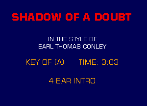 IN THE STYLE OF
EARL THOMAS CONLEY

KEY OF EAJ TIMEI BIOS

4 BAR INTRO