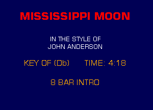IN THE STYLE OF
JOHN ANDERSON

KEY OF (Dbl TIME 4153

8 BAR INTRO
