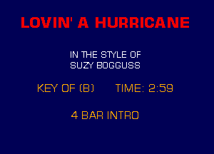 IN THE STYLE 0F
SUZY BOGGUSS

KEY OFEBJ TIME 2159

4 BAR INTRO