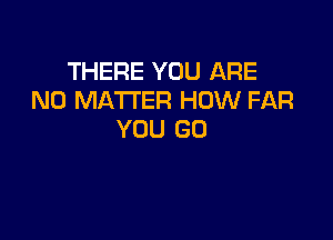 THERE YOU ARE
NO MATTER HOW FAR

YOU GO