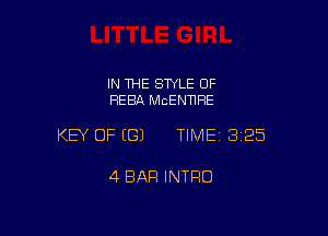 IN THE STYLE 0F
HERA McENnHE

KEY OF ((31 TIME 3125

4 BAR INTRO