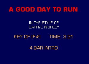 IN THE STYLE 0F
DARRYL WDFlLEY

KEY OF EH49) TIME 3121

4 BAR INTRO