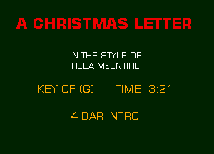 IN THE STYLE 0F
HEBA McENNHE

KEY OFEGJ TIME13121

4 BAR INTRO