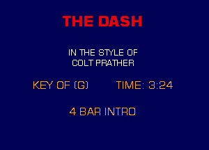 IN THE STYLE 0F
CULT PRATHER

KEY OF ((31 TIME 3124

4 BAR INTRO