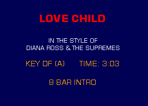 IN THE STYLE OF
DIANA RUSS SxTHE SUPREMES

KEY OF EA) TIMEI 308

8 BAR INTRO