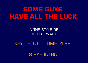 IN THE STYLE OF
HUD STEWART

KEY OF EDI TIME 429

8 BAR INTRO