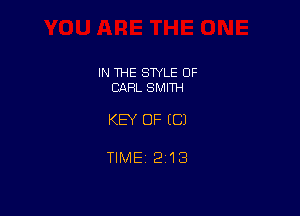 IN THE SWLE OF
CJXFIL SMITH

KEY OF ((31

TIME 2113