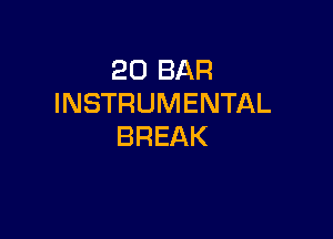 20 BAR
INSTRUMENTAL

BREAK