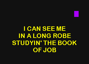 I CAN SEE ME

IN A LONG ROBE
STUDYIN' THE BOOK
OF JOB
