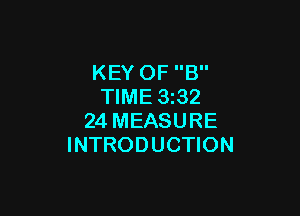 KEY OF B
TIME 3232

24 MEASURE
INTRODUCTION