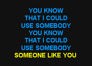 SOMEONE LIKE YOU