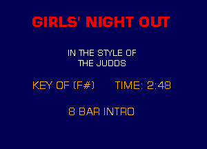 IN THE STYLE OF
THE JUDDS

KEY OF (Pi?) TIME 24B

8 BAR INTRO