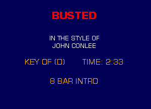 IN THE STYLE OF
JOHN CUNLEE

KEY OF EDJ TIME 2188

8 BAR INTRO