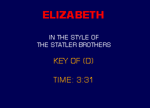 IN THE SWLE OF
THE STATLER BROTHERS

KEY OF EDJ

TIME13i31