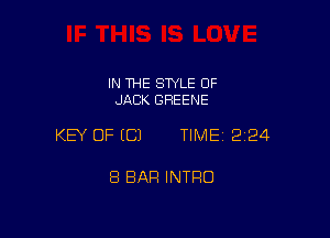 IN THE STYLE OF
JACK GREENE

KEY OF (C) TIME12i24

8 BAR INTRO