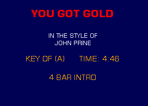 IN THE SWLE OF
JOHN PFIINE

KEY OF (A) TIME 4148

4 BAR INTRO