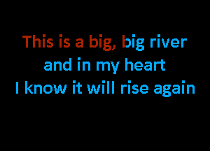 This is a big, big river
and in my heart

I know it will rise again