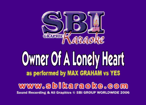 OwnerOfALonlelyHeart

as pericrmed by MAX GRAHAM vs YES
m gbfllkatratame (369633

Boll rid RNBNIIBLI Unchht SDI UHWP 09RLMDE 1005