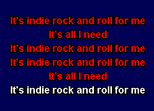 lfs indie rock and roll for me
